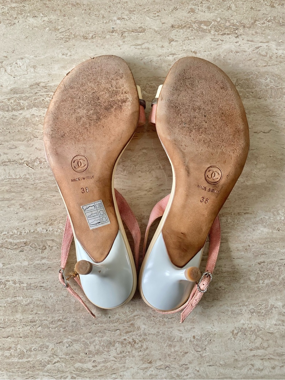 Vintage Chanel Crystal Star CC Sandal Heels - Picture 12 of 12